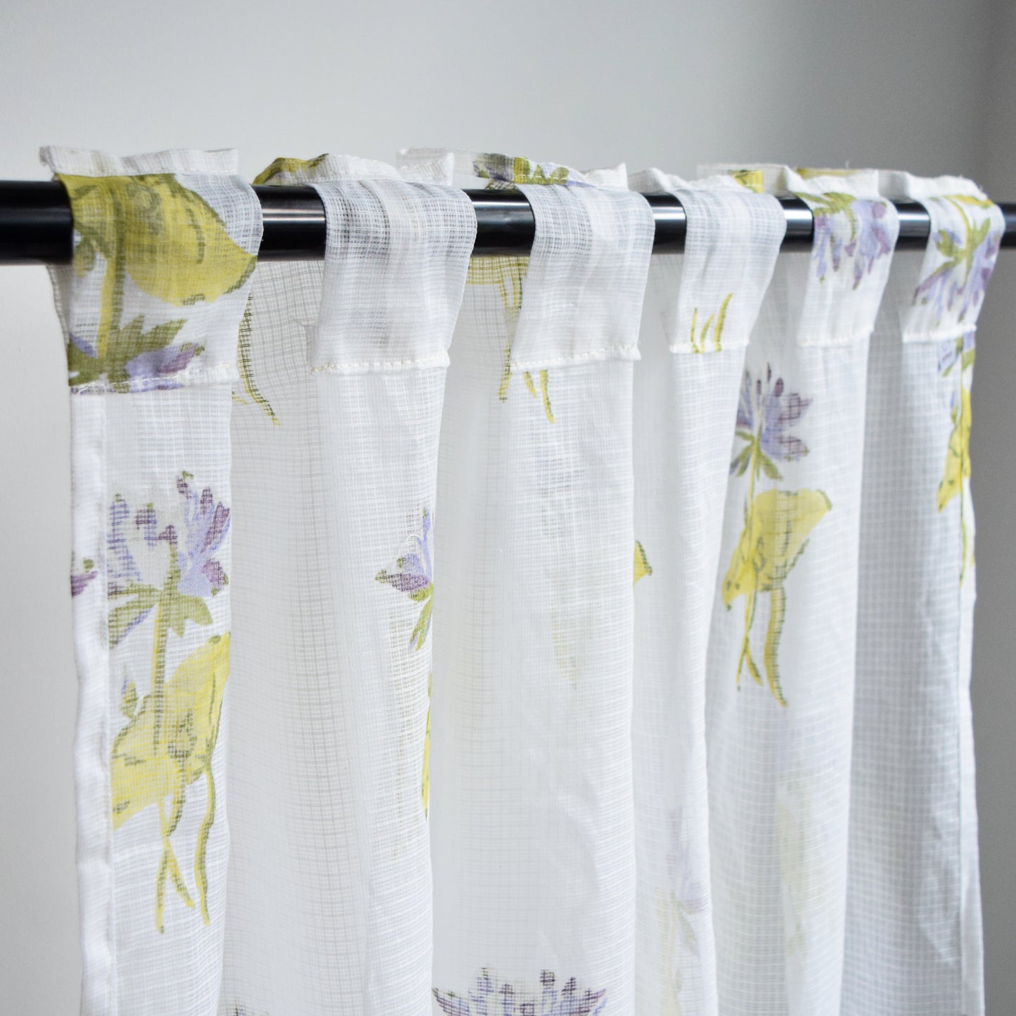 Lotus Floral Sheer Curtains | Set of 2 panels 05