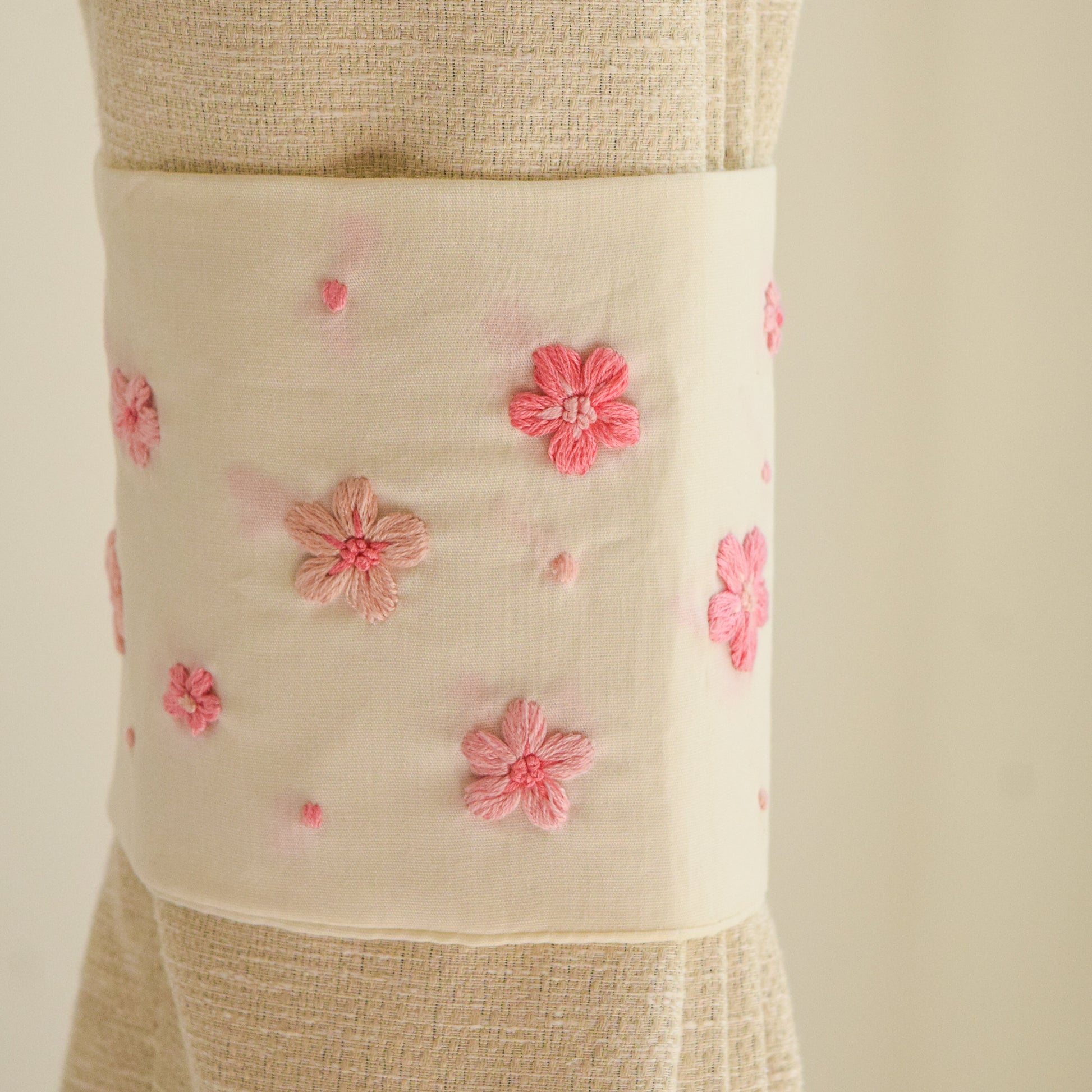 Cherry Blossom Kiss Hand Embroidered Curtain Ties 4