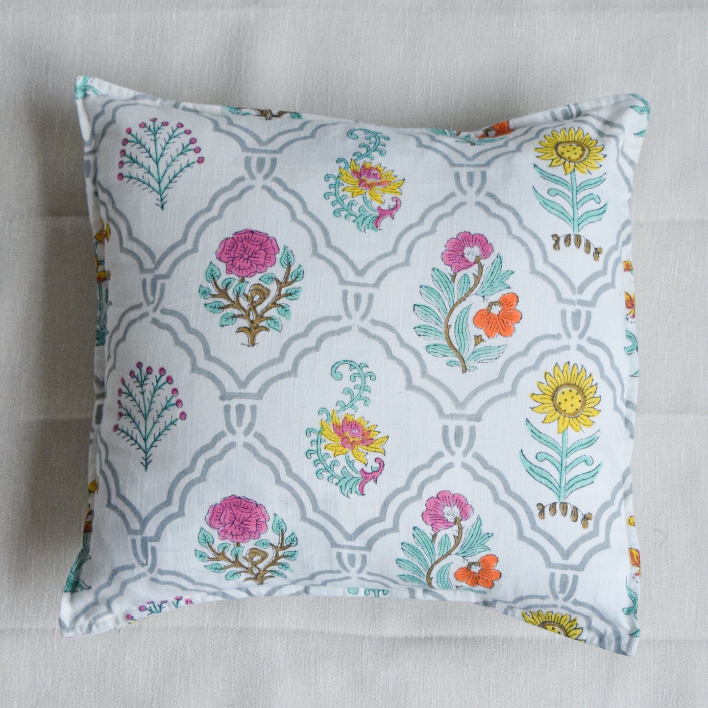 Floral Motifs Throw Pillow Covers