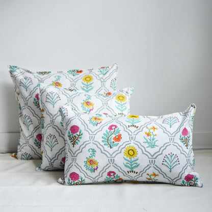 Floral Motifs Throw Pillow Covers