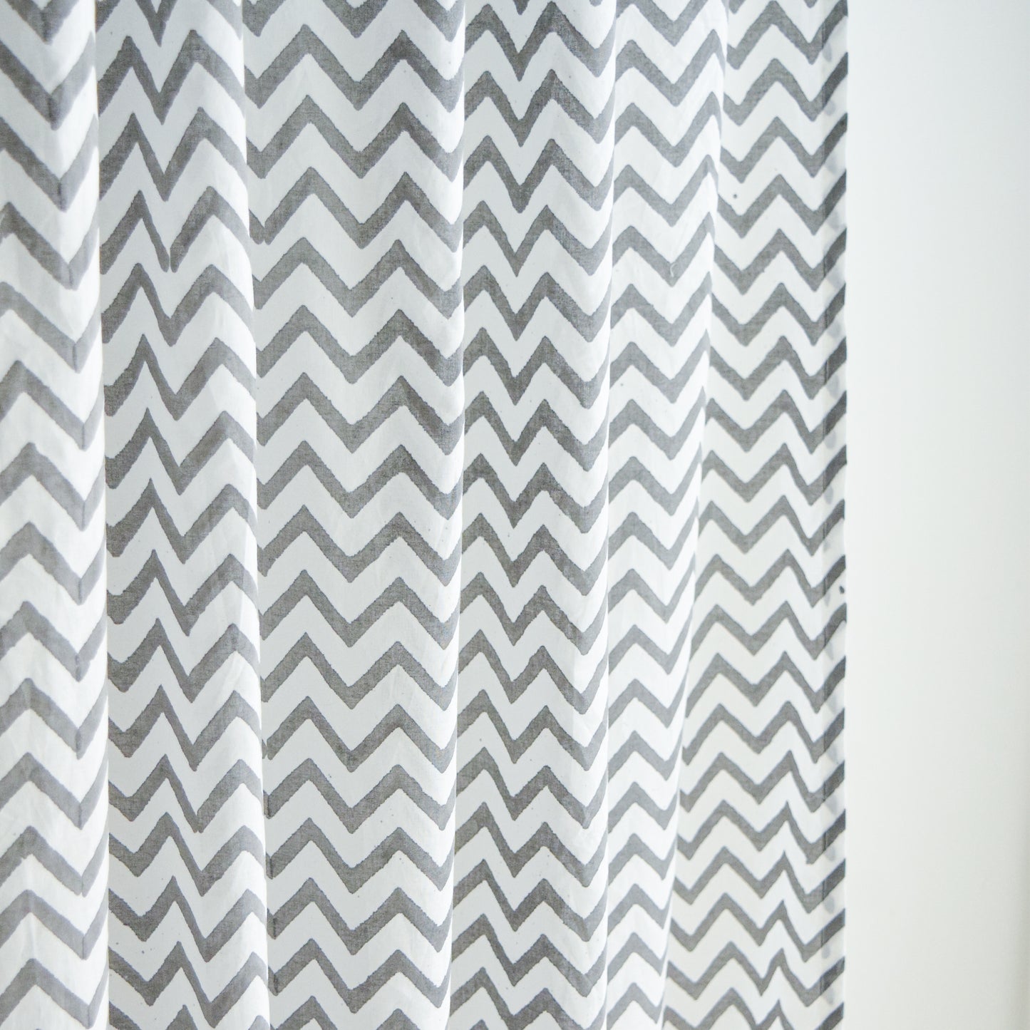Grey Chevron Sheer Curtains