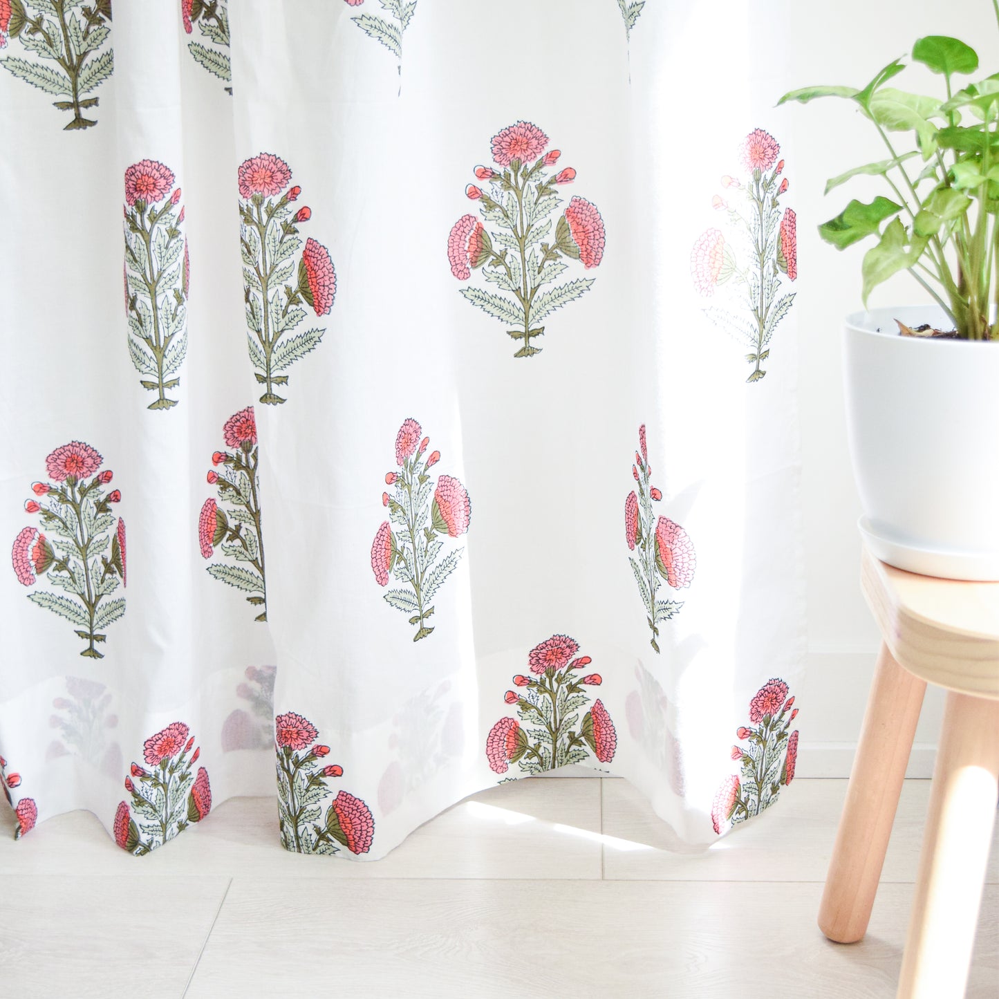 Red Poppy Semi-sheer Curtains