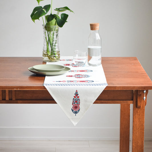 Cypress Poppy Table Runner