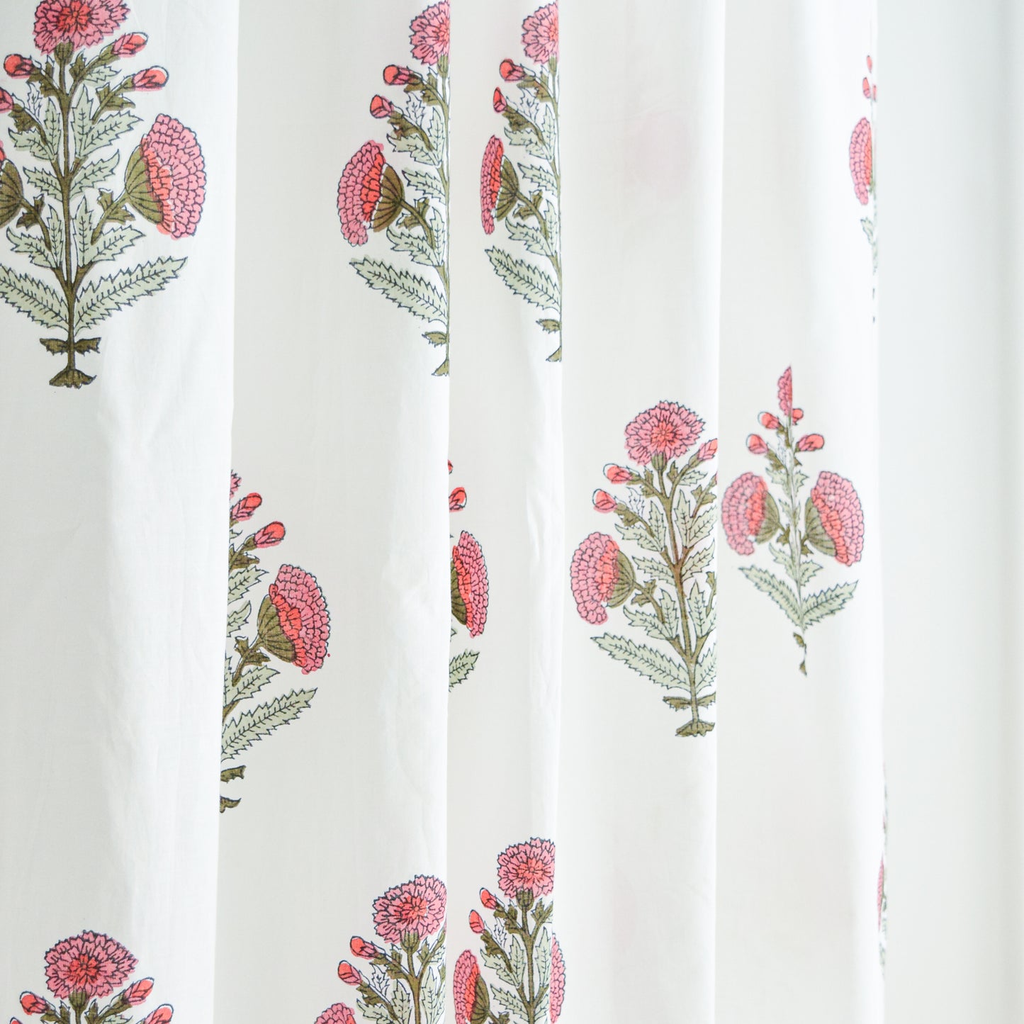 Red Poppy Semi-sheer Curtains