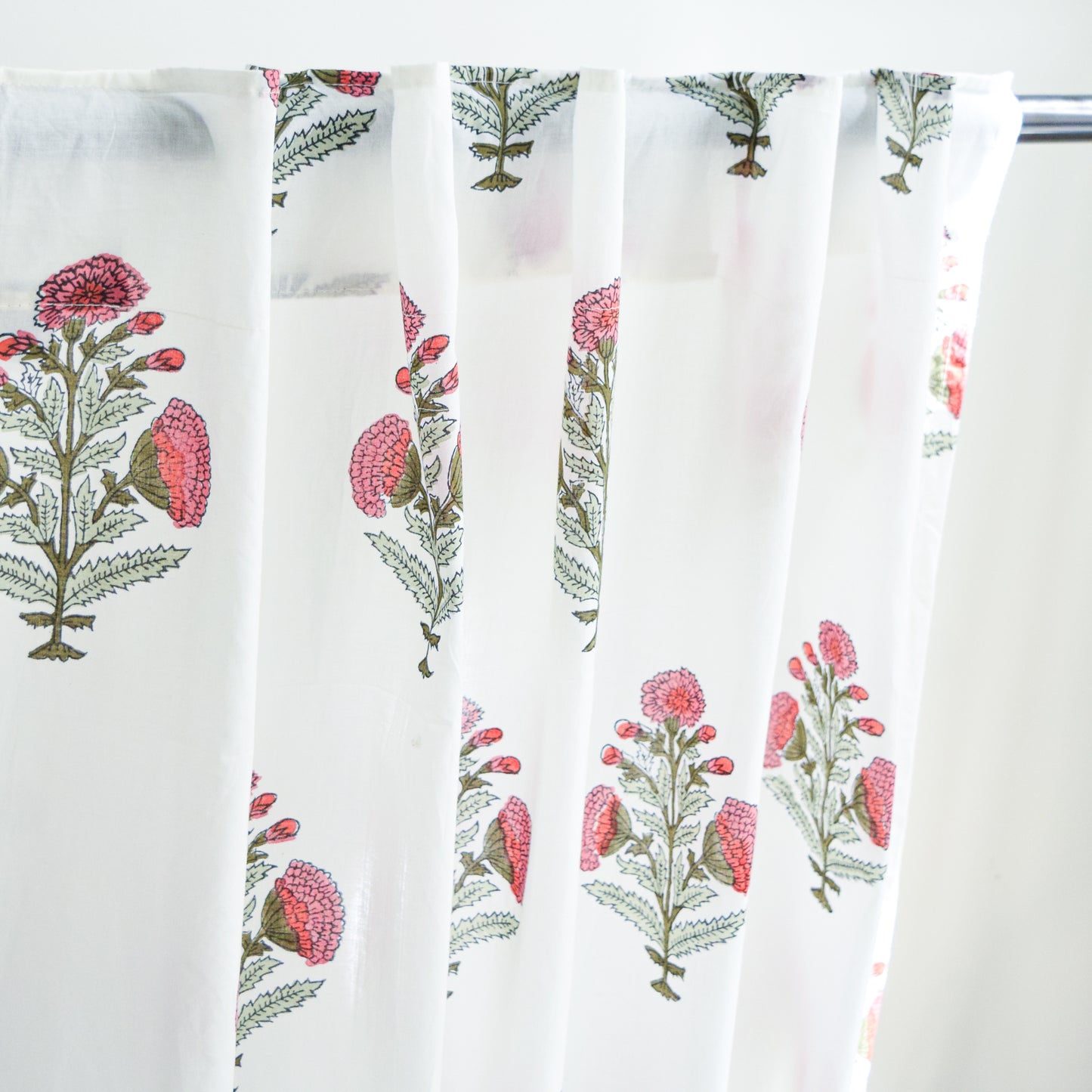 Red Poppy Semi-sheer Curtains