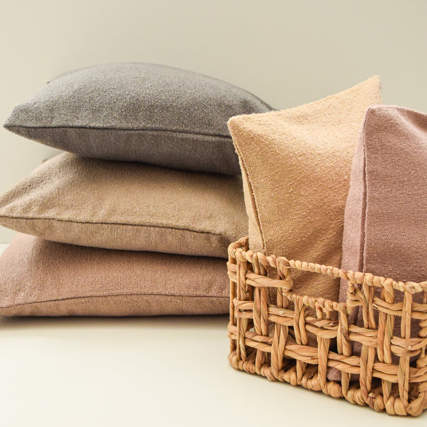 Mauve Brown | Boucle Decorative Throw Pillow Cover