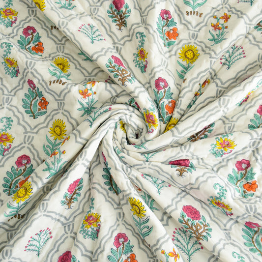 Floral Motif Premium Quilt Set