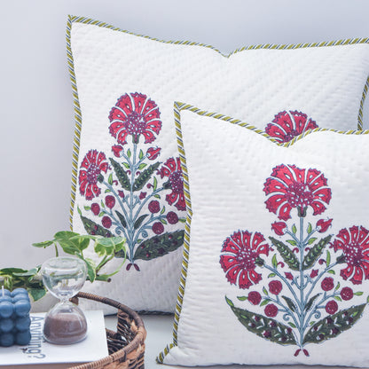Red Poppy Throw Pillow Covers