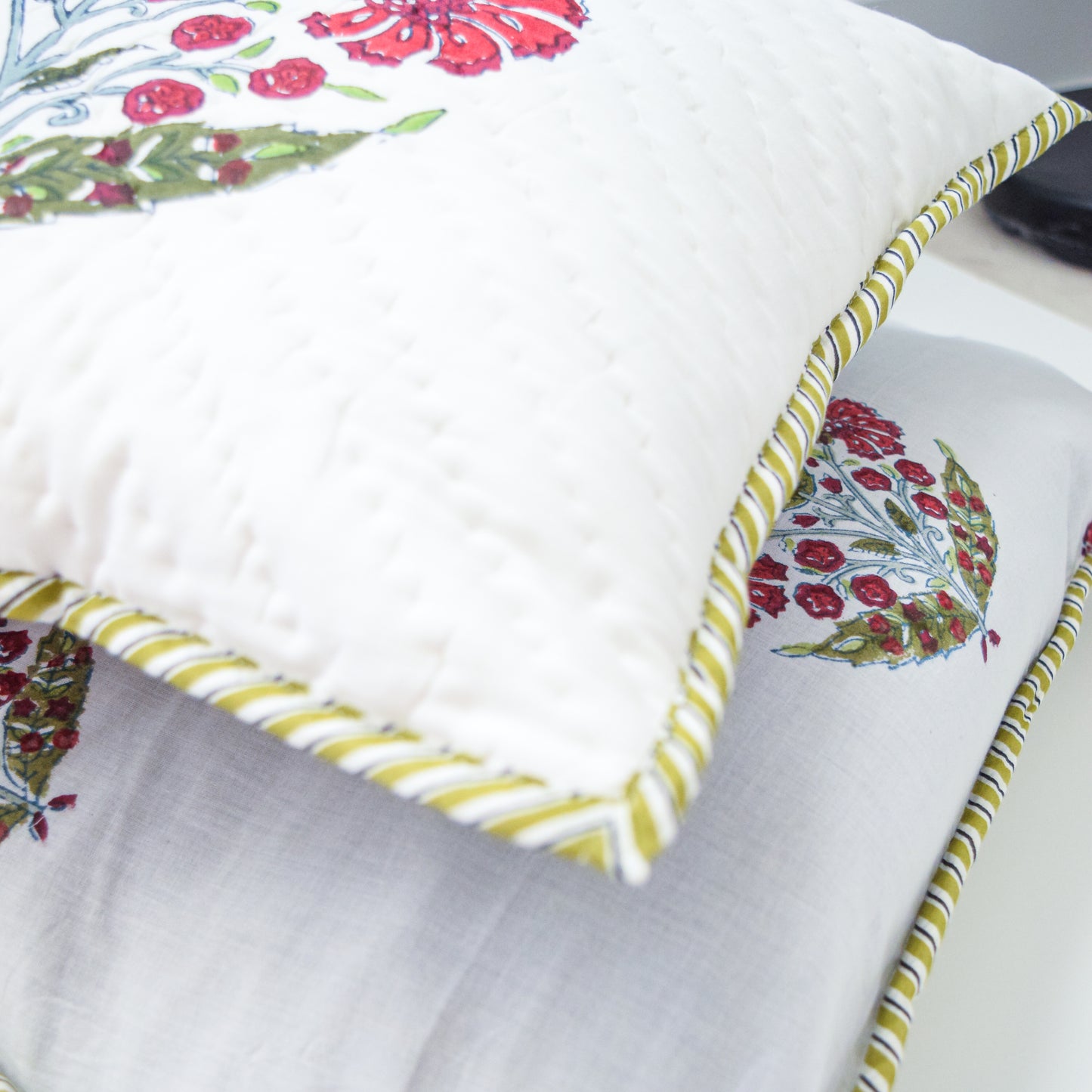 Red Poppy Throw Pillow Covers