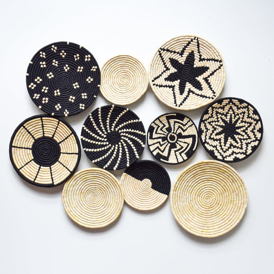 The Artisan Woven Wall Collection - Black & Beige