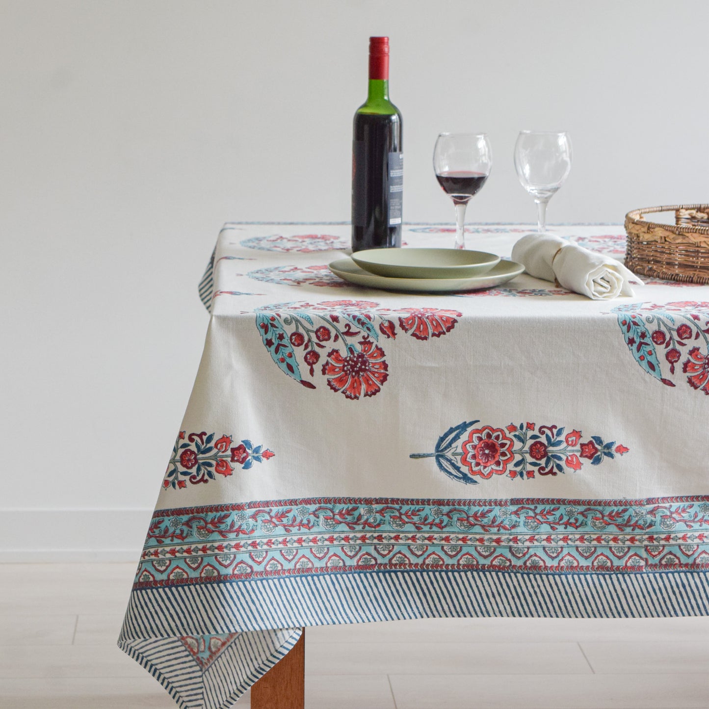 Cypress Poppy tablecloth