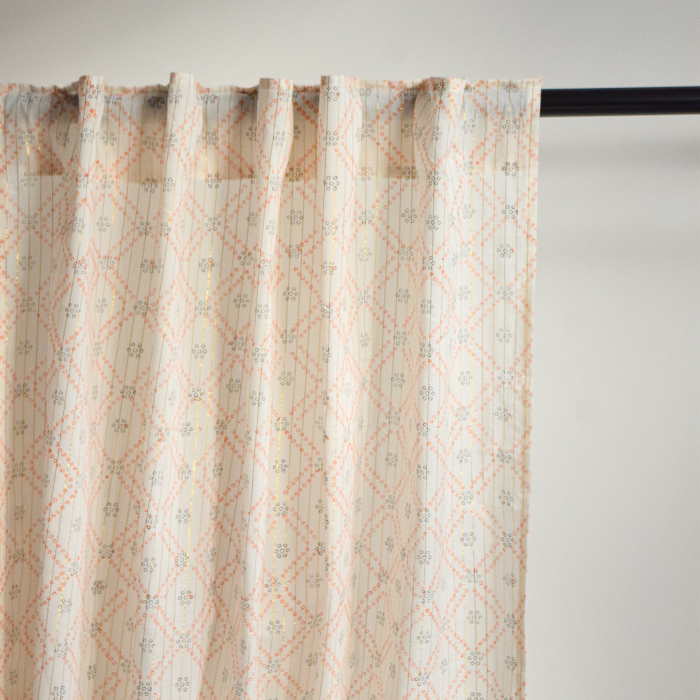 Orange Tie-dye Pattern Sheer Curtains  | Set of 2 panels