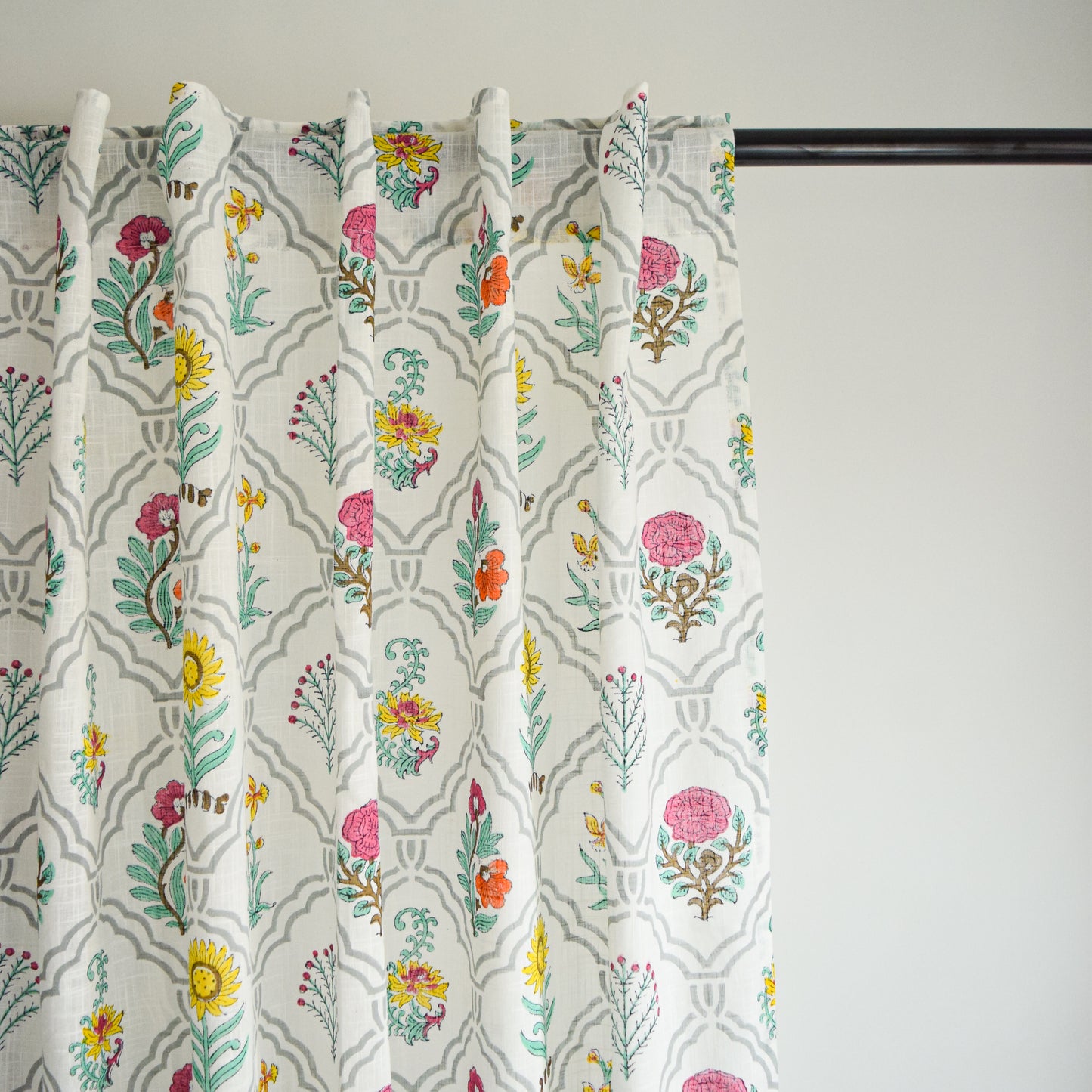 Floral Motifs Semi-sheer Curtains