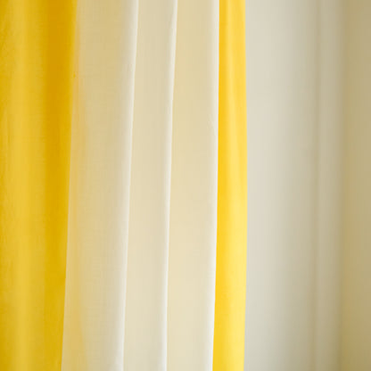 Yellow Tie-dye Semi-sheer Curtains