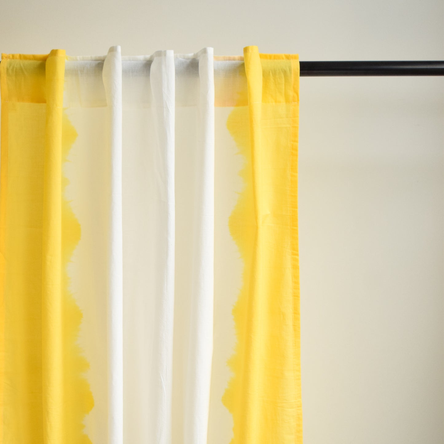 Yellow Tie-dye Semi-sheer Curtains
