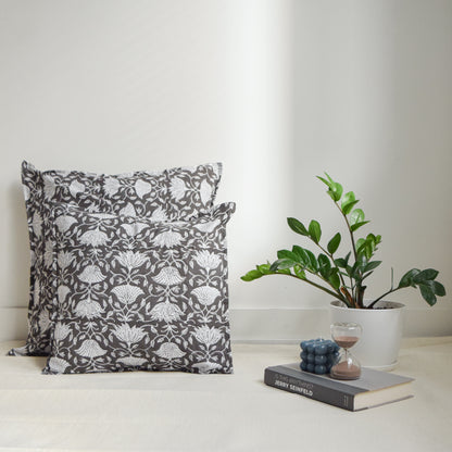 Black Dahlia Throw Pillow Covers