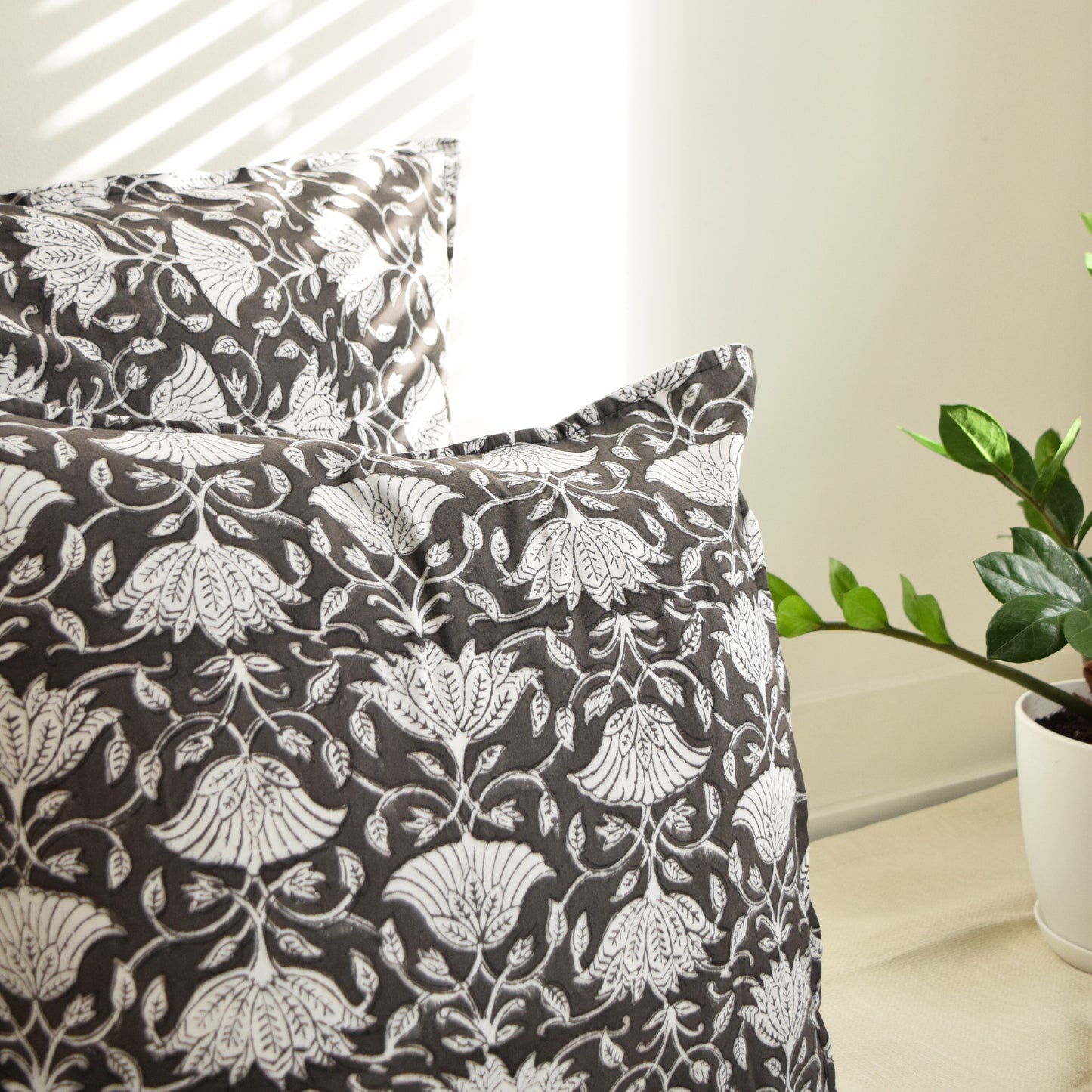 Black Dahlia Throw Pillow Covers