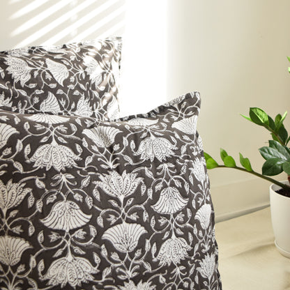 Black Dahlia Throw Pillow Covers