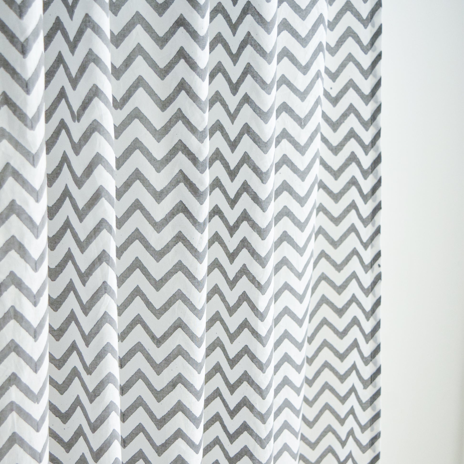Grey Chevron Sheer Curtains | Set of 2 panels 03