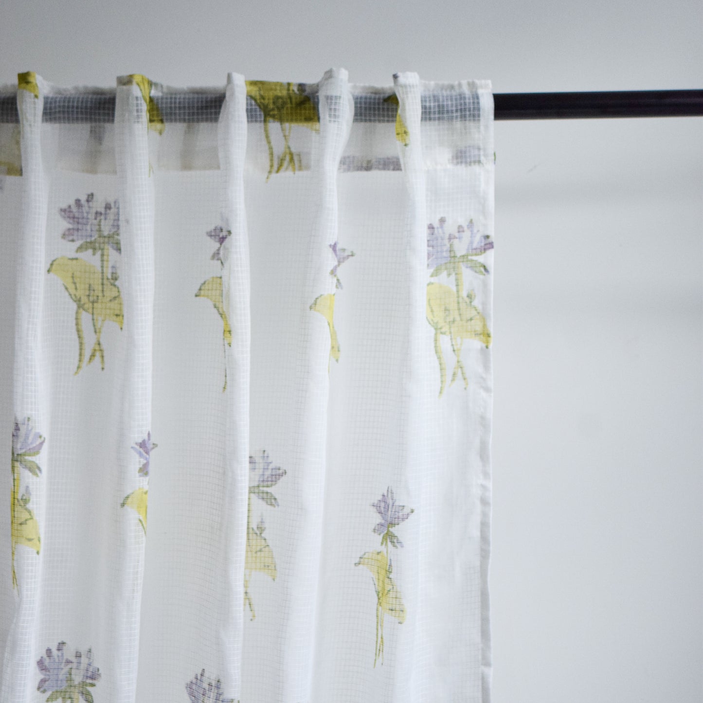 Lotus Floral Sheer Curtains | Set of 2 panels 04