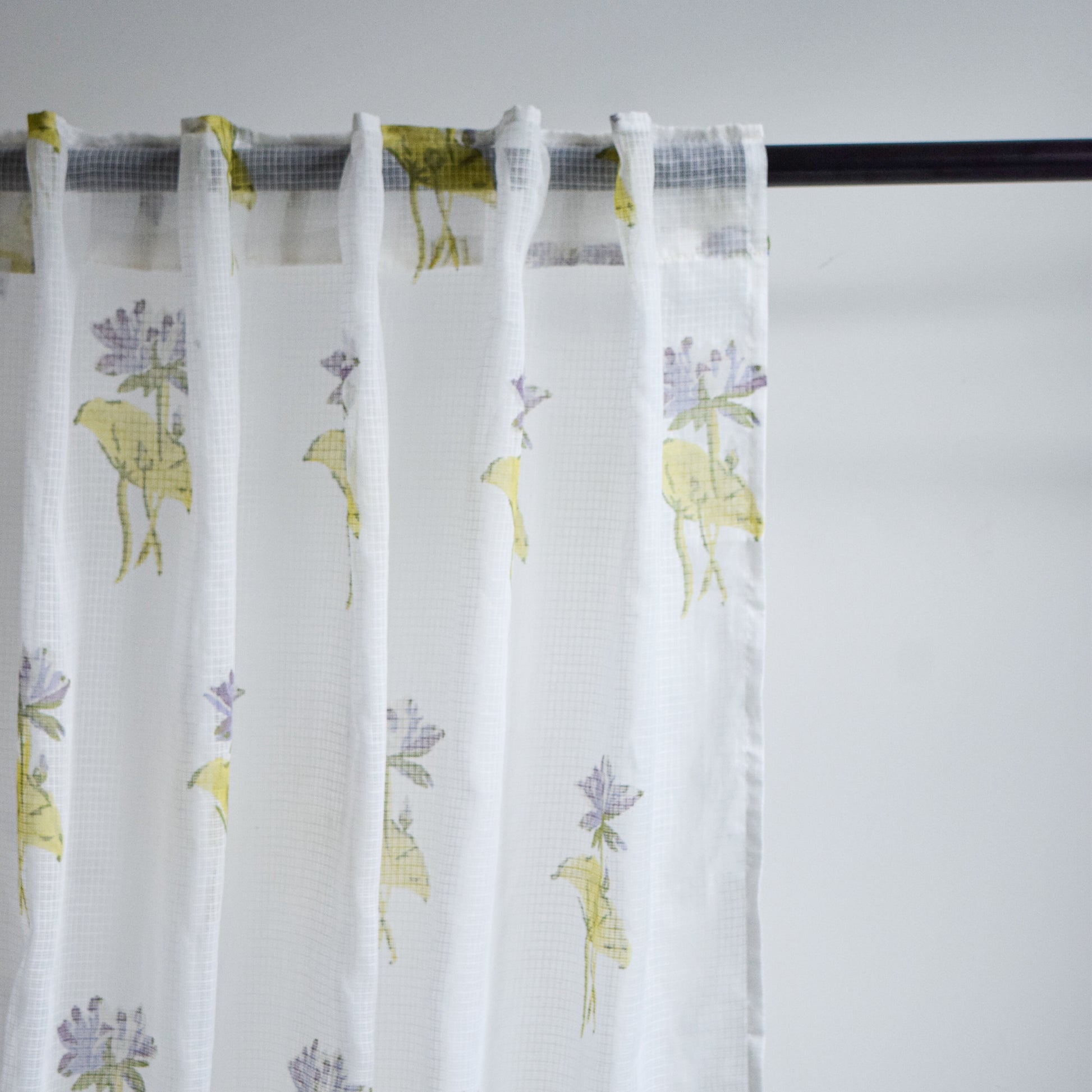 Lotus Floral Sheer Curtains | Set of 2 panels 04