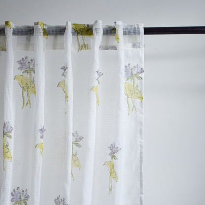 Lotus Floral Sheer Curtains | Set of 2 panels 04