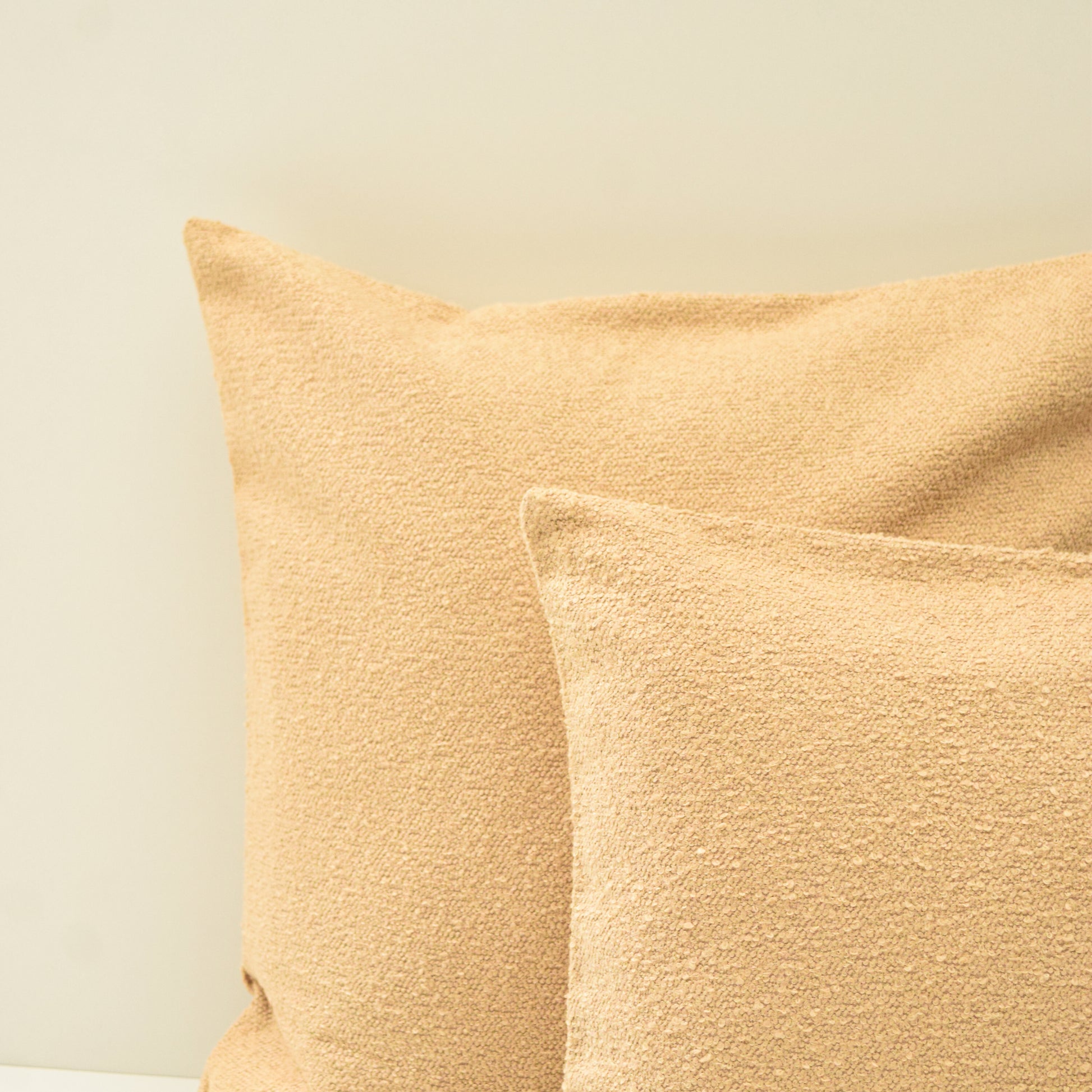 Oatmeal Beige Boucle Decorative Throw Pillow Cover