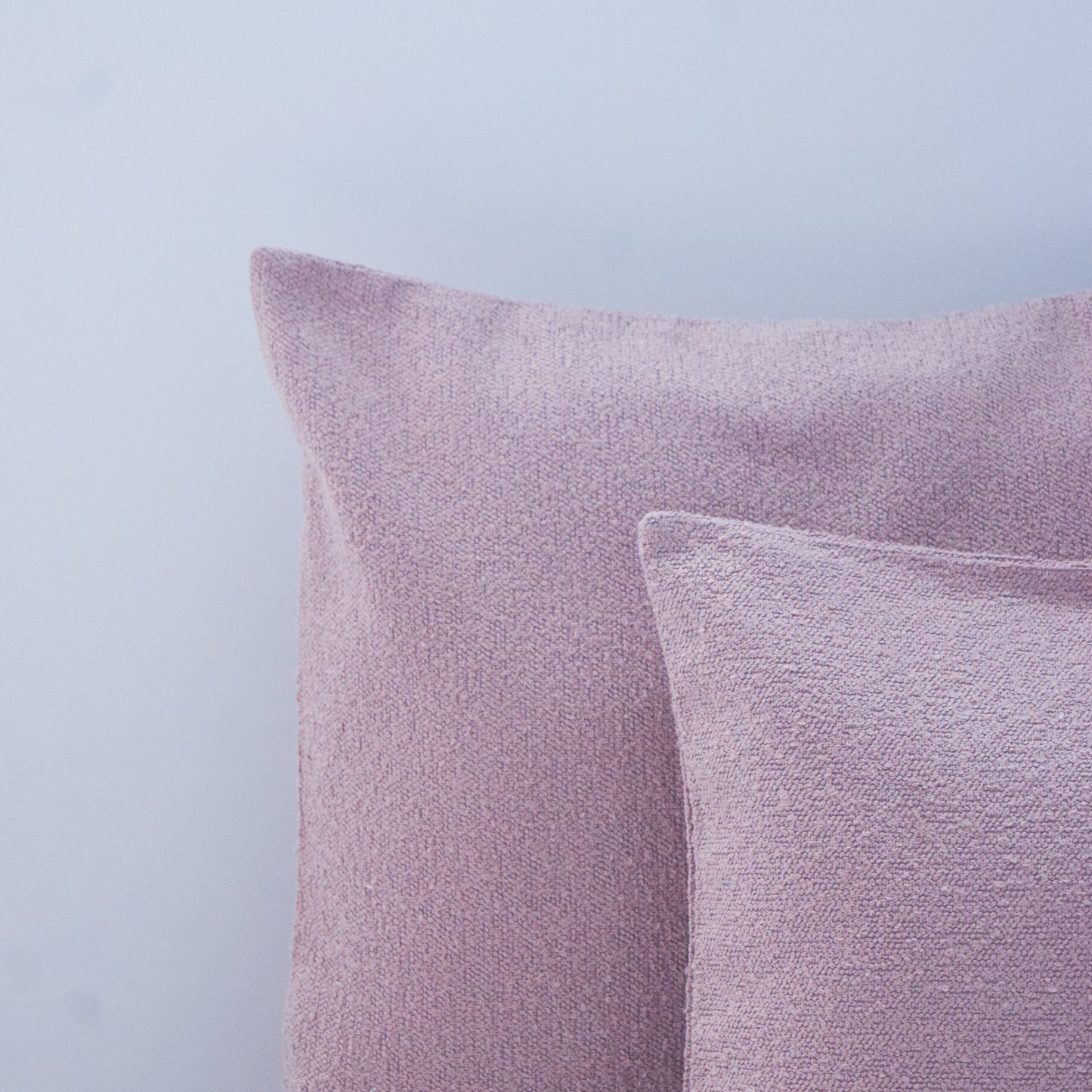 Pastel Pink Boucle Decorative Throw Pillow Cover