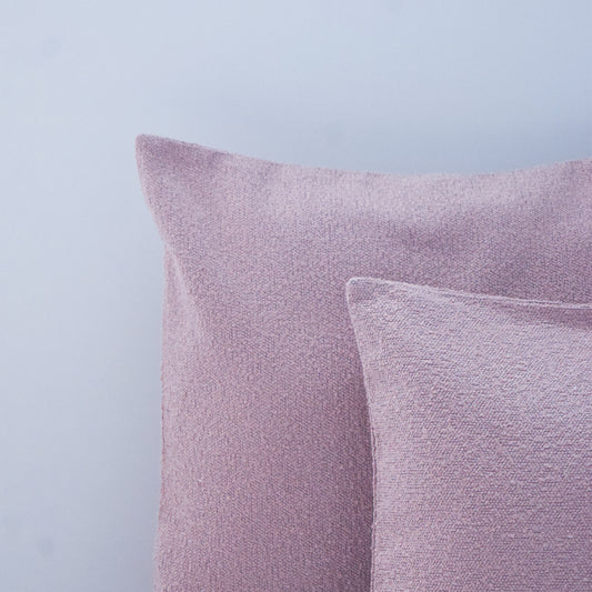 Pastel Pink Boucle Decorative Throw Pillow Cover