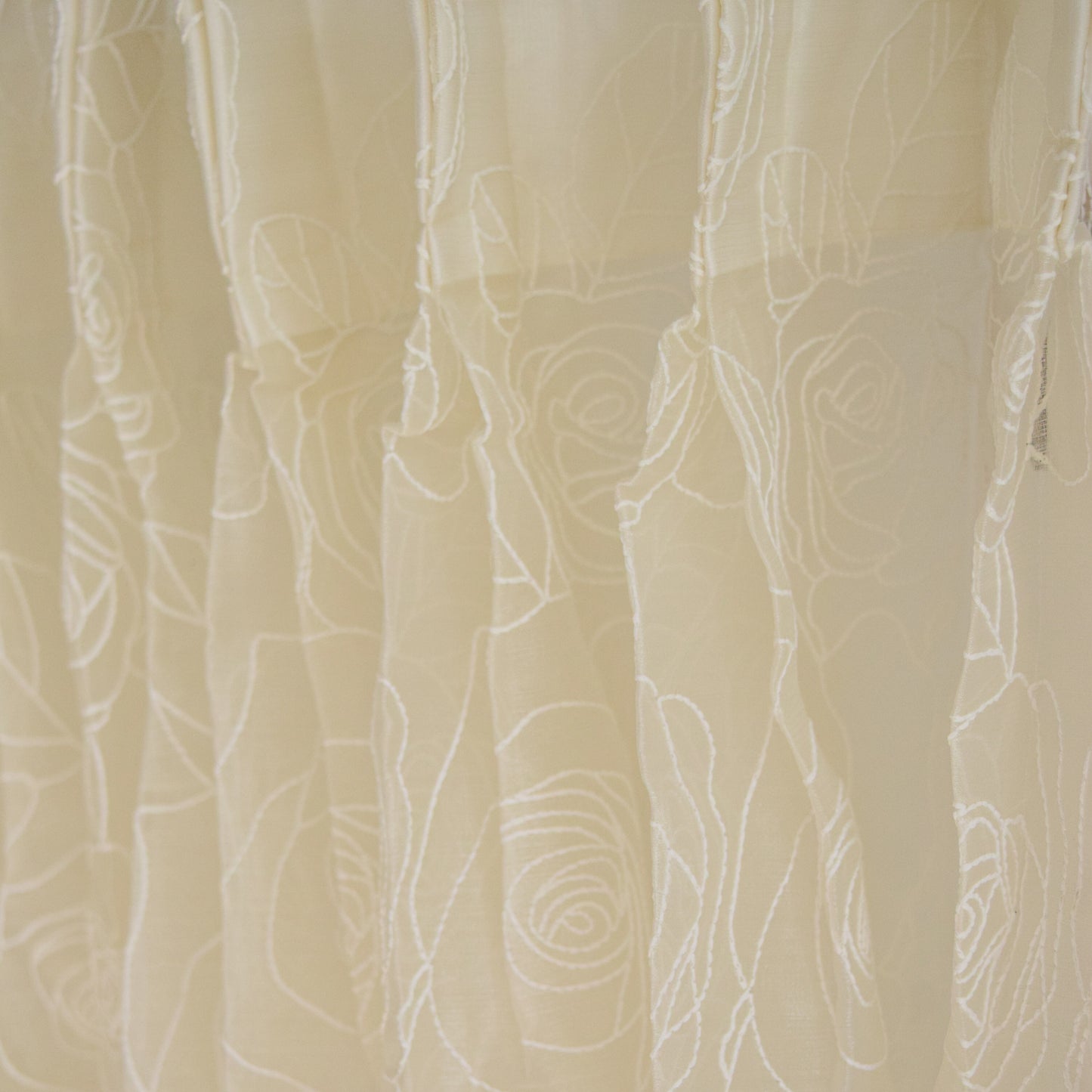 pinch pleated  embroidered sheer curtain