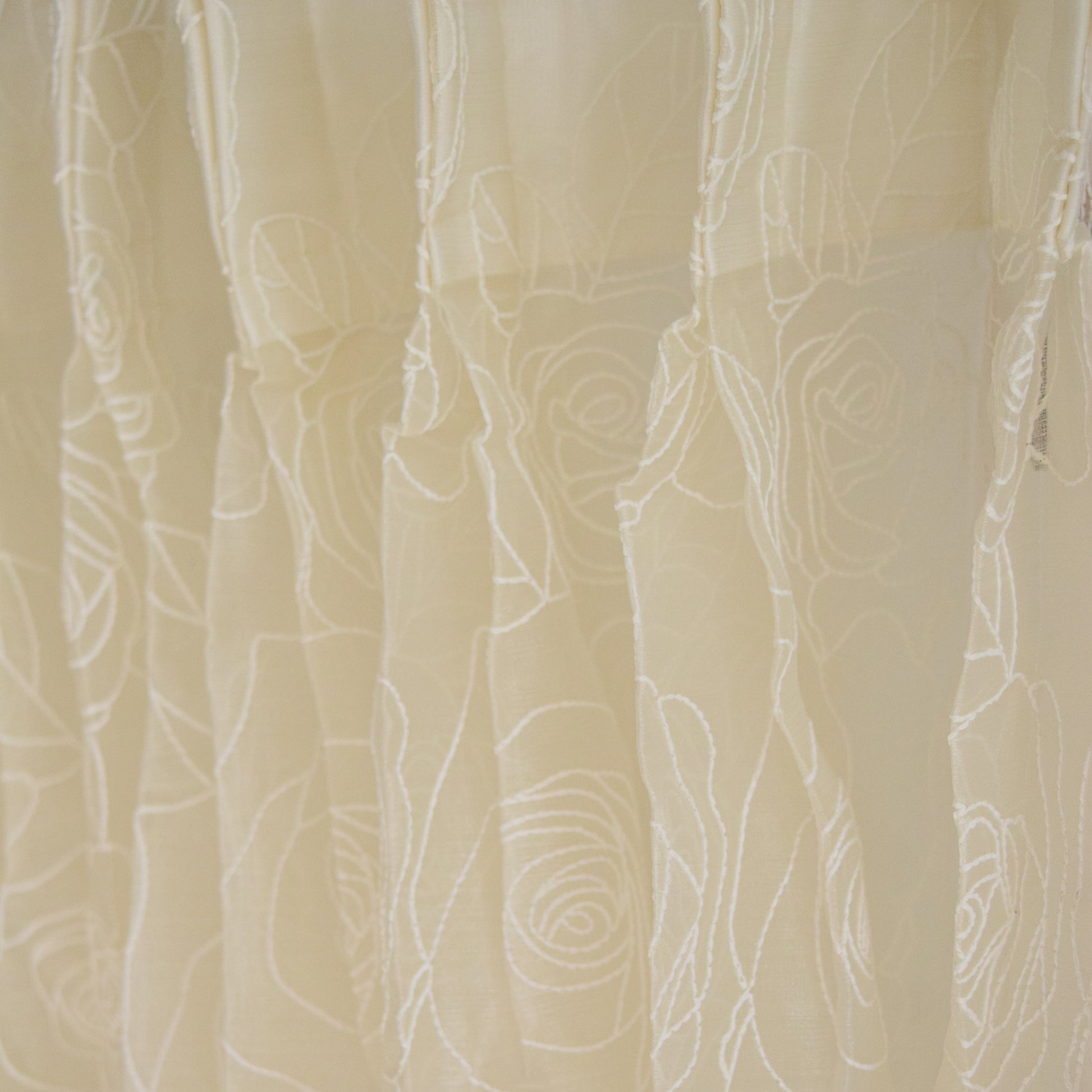 pinch pleated  embroidered sheer curtain