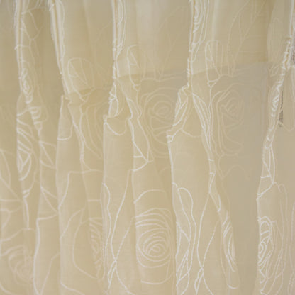 pinch pleated  embroidered sheer curtain