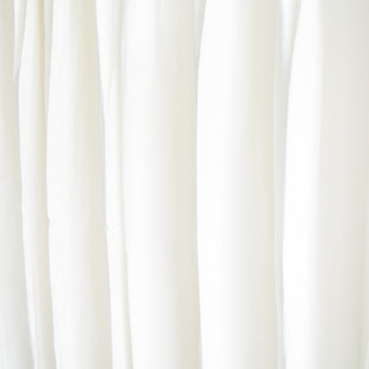 Close-up of white curtains with a soft focus