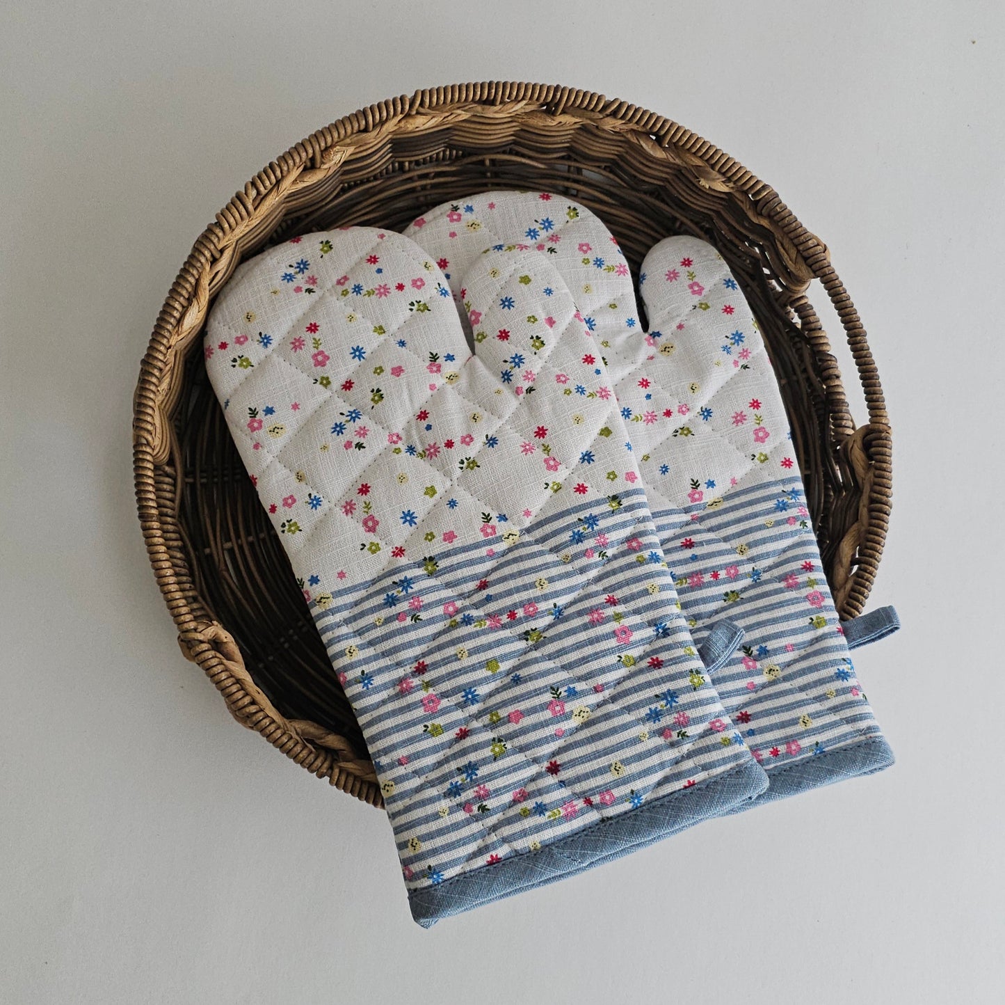 Floral Oven Mitt Set