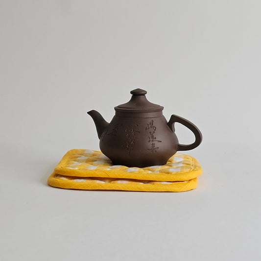 Yellow Gingham Pot Holder | Set of 2